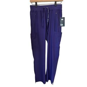 NWT MedCouture Insight Grape Purple Scrub Pants XS Cargo MC2702